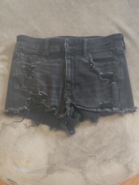 Black Jean Shorts From American Eagle
